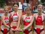 4 x 100 m Staffel mit Griet-Mara, Maria, Daniela und Martina